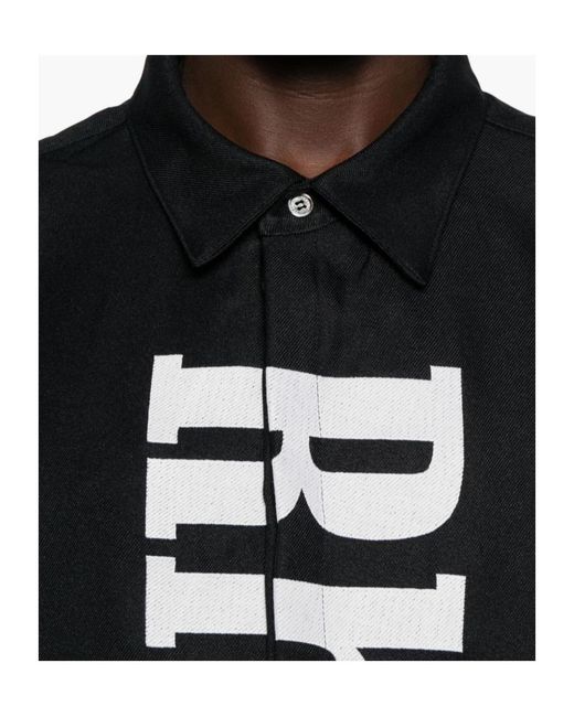 Rhude Black Cropped Shirt for men