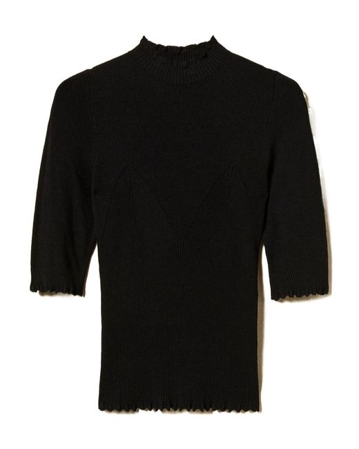 Twinset Black Knitted T-Shirt