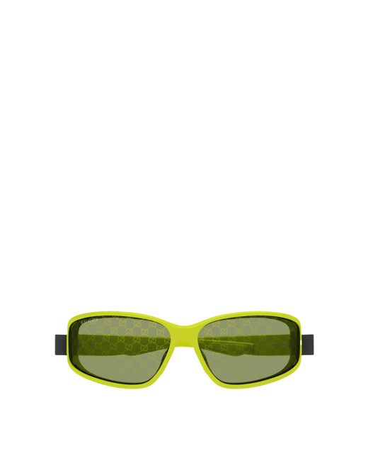 Gucci Green Eyewear Geometric Shape Sunglasses for men