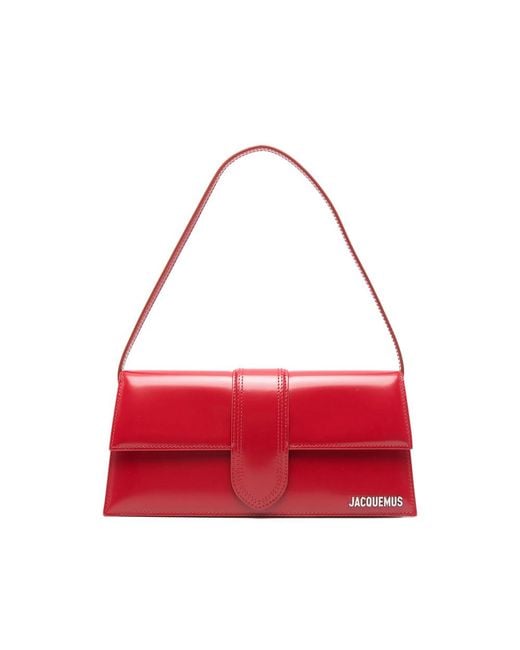 Jacquemus Red Le Bambino Long Leather Shoulder Bag