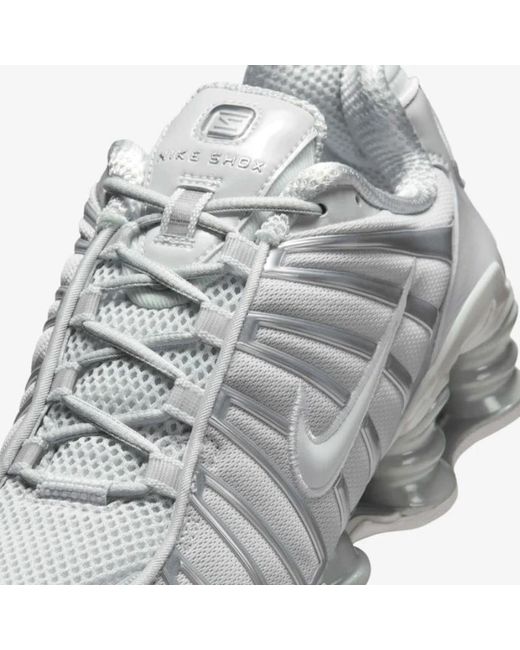 Nike Gray Shox Tl Low-Top Sneakers