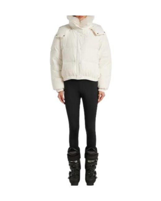 Yves Salomon White Trimmed Ski Jacket