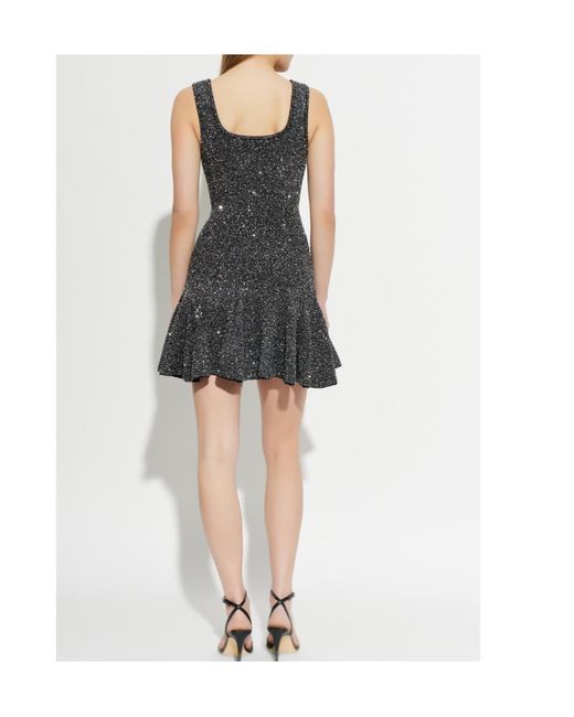 LoveShackFancy Black Sarajane Sequin Mini Dress