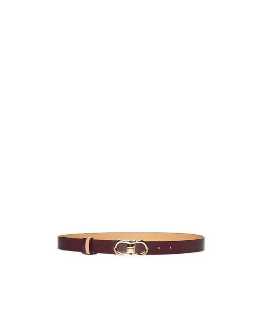 Ferragamo White Double-Sided Adjustable Gancini Belt