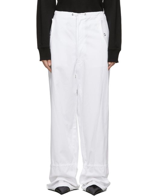 Dion Lee Black Logo Straight Wide-Leg Casual Pants