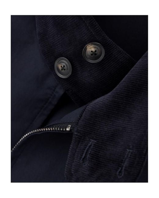 Emporio Armani Blue Blouson Jacket With High Collar And Angled Flap Pockets for men