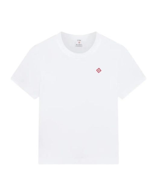 Casablanca White Logo-Detail T-Shirt