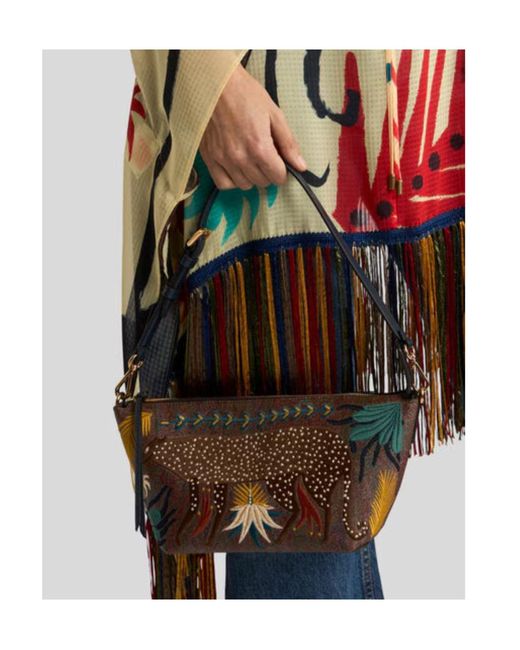 Etro Brown X Tabby Booth Arnica Shoulder Bag With Embroidery