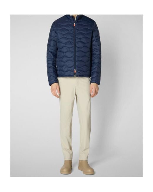 Save The Duck Blue Whirl Puffer Jacket for men