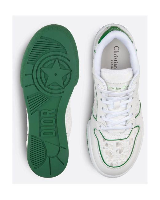 Dior White Lace Up Sneakers