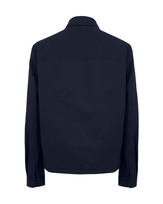 Moncler Blue Zip-Up Shirt Jacket for men