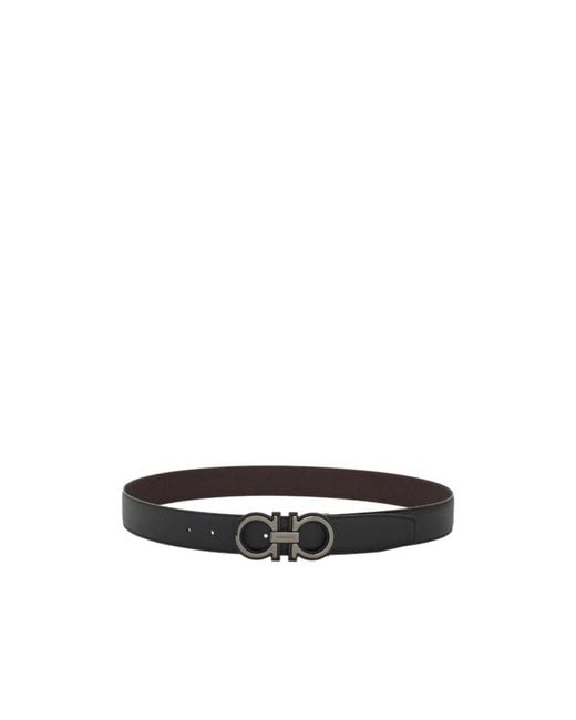 Ferragamo White Adjustable Waist Belt for men