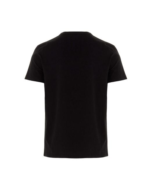 McQueen Black Logo Embroidered T-Shirt for men