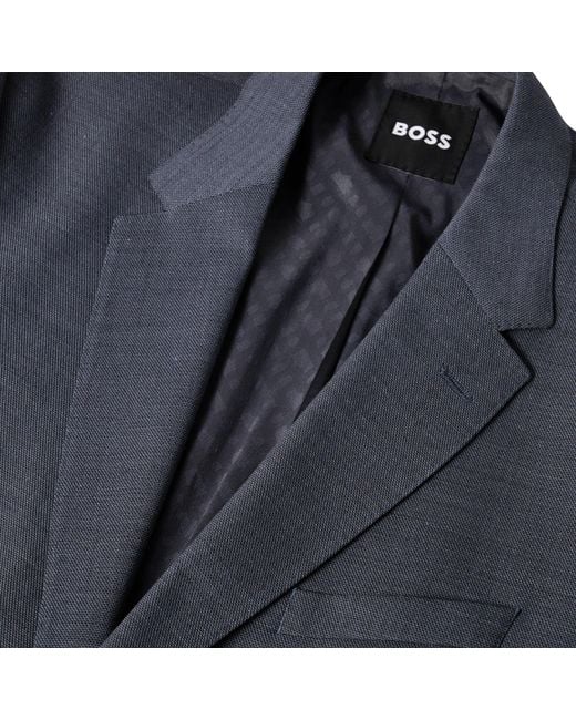 Boss Blue Simple Suit Jacket for men