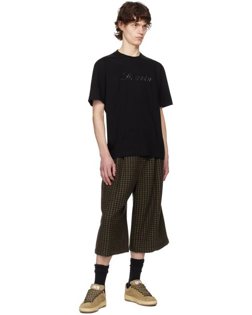 Lanvin Brown Curb Lite Lace-Up Sneakers for men