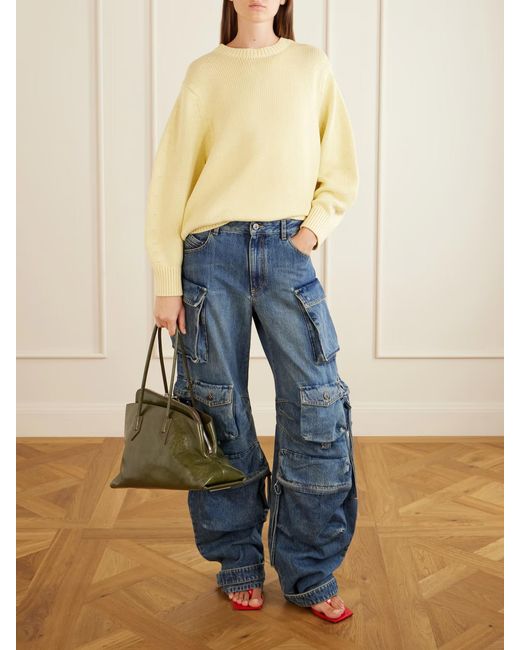 The Attico Blue High-Waist Loose Denim Jeans
