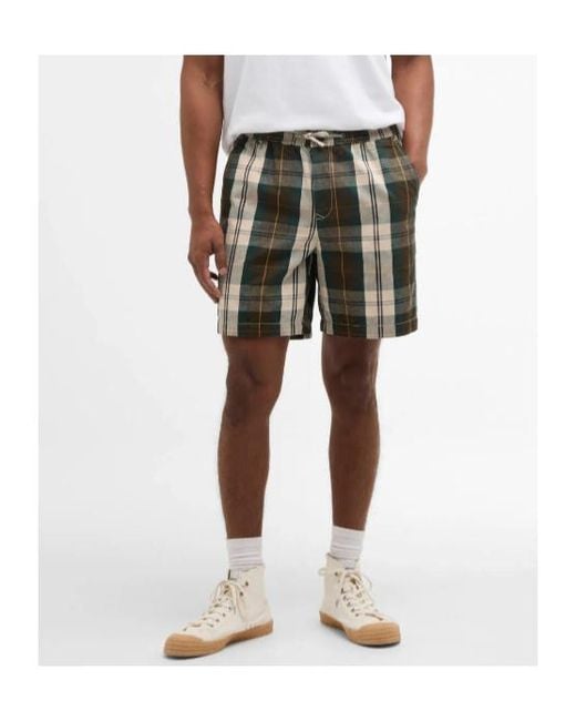 Barbour Green Tartan Relaxed Short for men