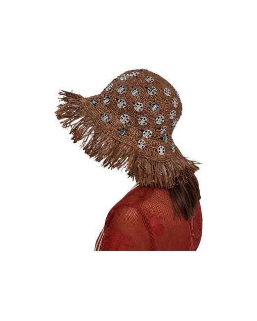Rabanne Brown Straw Sun Hat