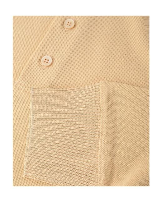 Tom Ford Natural Long Sleeved Button Detailed Polo Shirt for men
