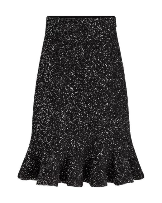 Dior Black Godet Skirt