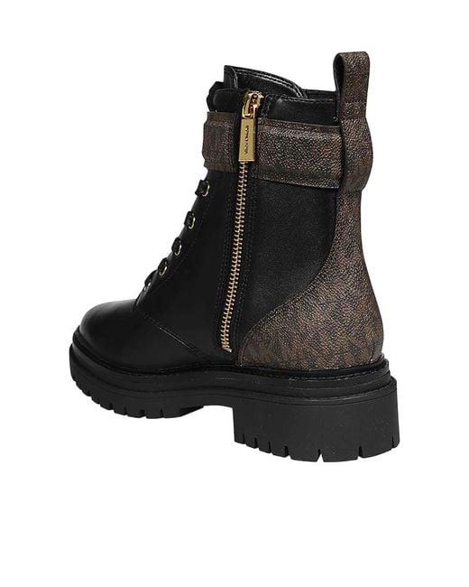 Michael Kors Black Parker Logo-Panelled Ankle Boots