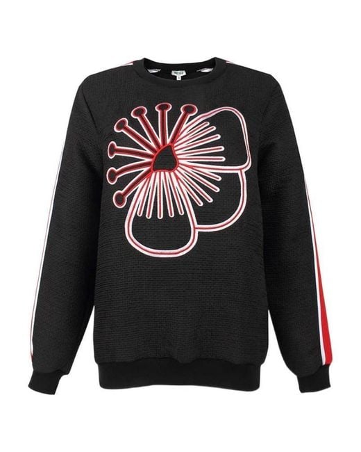 KENZO Black Round-Neck Pullover Sweater