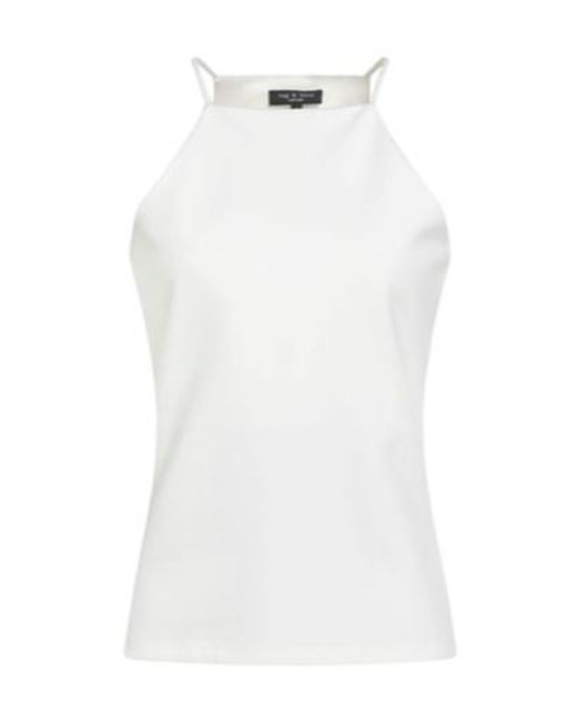 Rag & Bone White Sleeveless Knitted Top