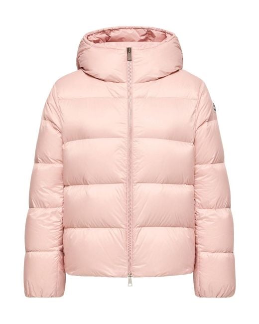 Moncler Pink Feligule Hooded Short Down Jacket