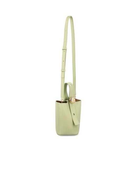 Loewe Green Pebble Mini Bucket Bag