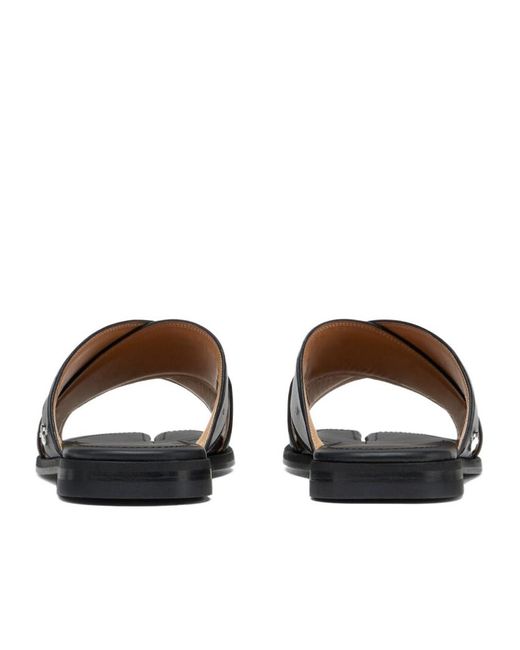 Maison Margiela Black Tabi Cross-Over Slides for men
