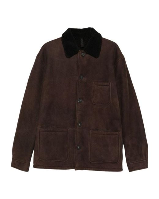 Tagliatore Black Lamb Shearling Jacket for men