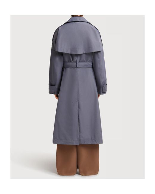 Marni Blue Nylon Trench Coat With Belt for men