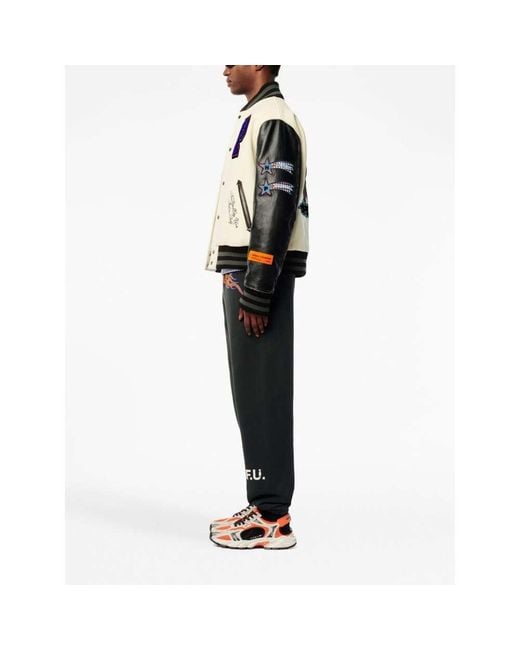 Heron Preston Multicolor Hp Patches Varsity Bomber Jacket for men