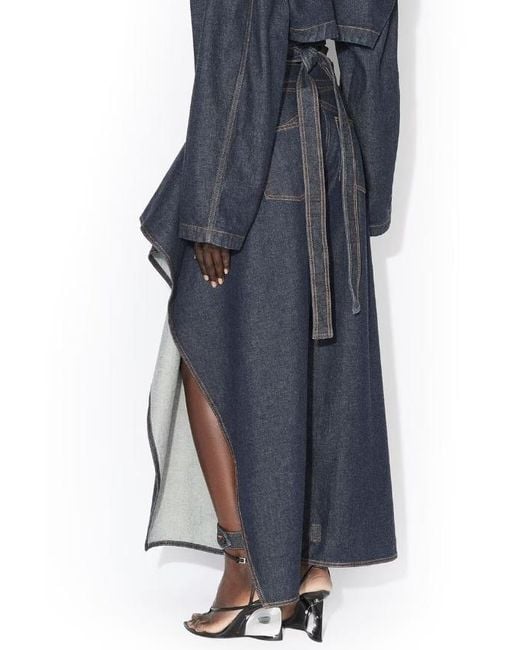 Alaïa Blue Ruffled Jeans