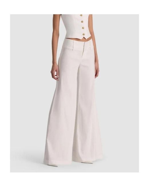 Alice + Olivia White Alice Olivia Olivia Wide Leg Pants