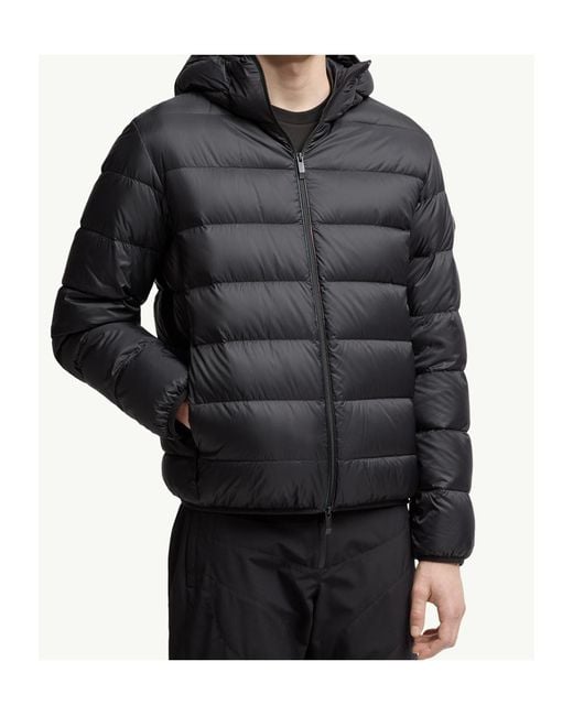 Moncler Black Erdon Zip-Up Short Padded Jacket for men