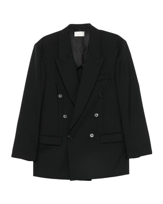 The Row Black Mazzy Double-Breasted Blazer for men