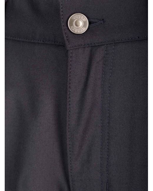 Zegna Blue Wool Casual Pants for men