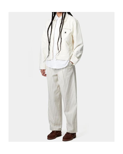Carhartt White W' Og Detroit Zip Pocket Jacket
