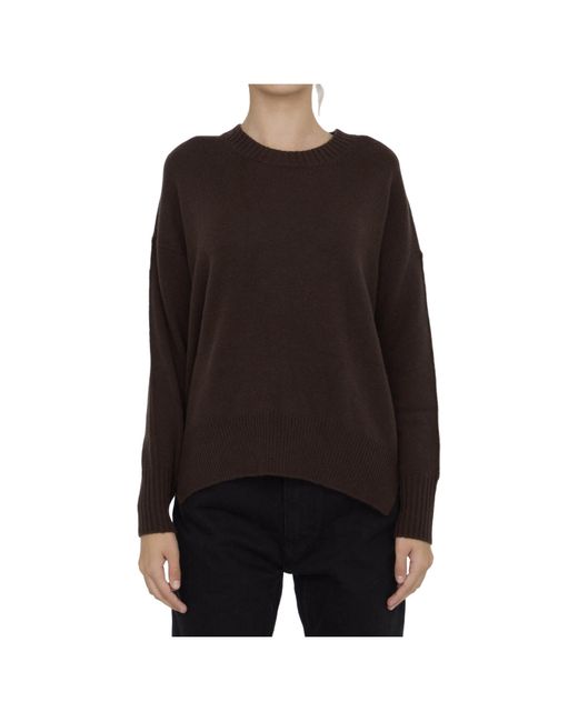 Allude Black Crewneck Long-Sleeve Knitwear