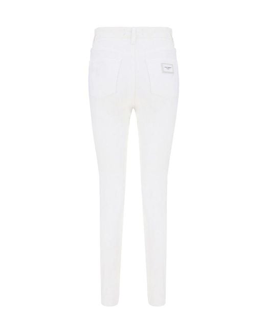 Dolce & Gabbana White Low Rise Skinny Jeans