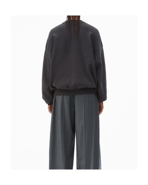 Alexander Wang Black Logo Embossed Ribbed-Knit Jumper