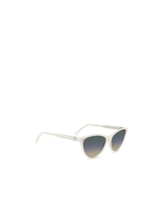Isabel Marant White Logo Cat-Eye Sunglasses