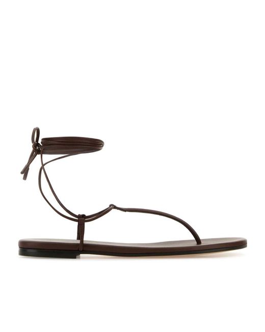 Gianvito Rossi Brown Gwyneth Ankle Strap Sandals