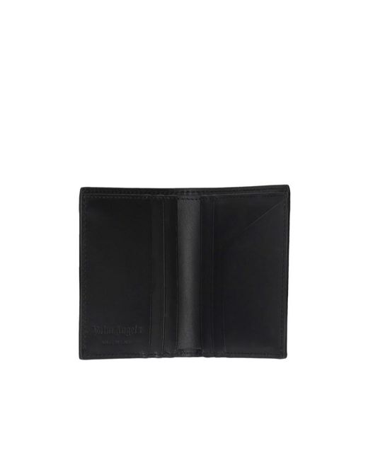 Palm Angels Black Classic Logo Bi-Fold Wallet for men
