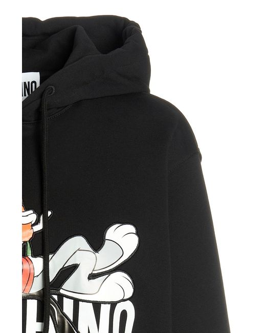 Moschino Black Bugs Bunny Print Hoodie