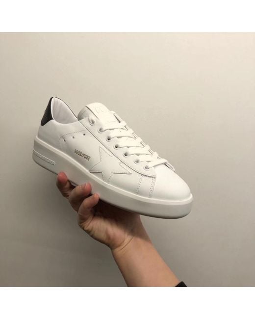 Golden Goose Deluxe Brand White Purestar Low-Top Sneakers for men