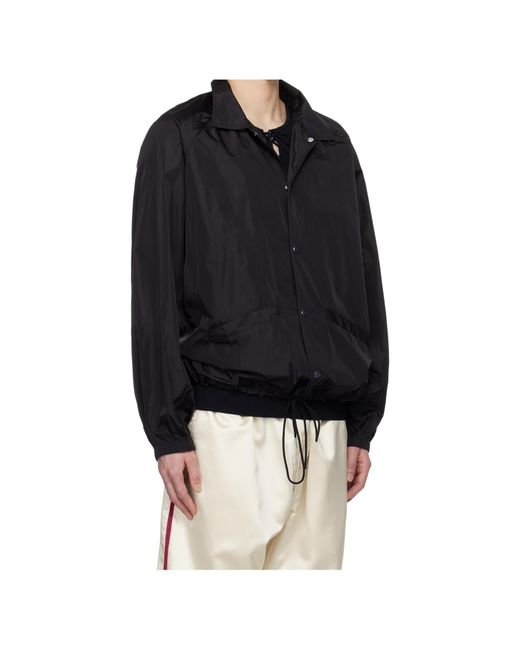 Bode Black Drawstring Hem Track Jacket for men