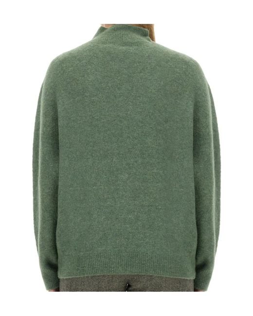 Alysi Green High-Neck Knitted Jumper