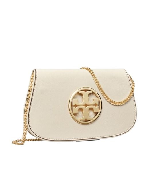 Tory Burch Natural Reva Clutch Bag